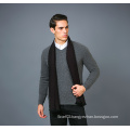 100% Men′s Wool Scarf in Solid Color Jacquard Wool Scarf